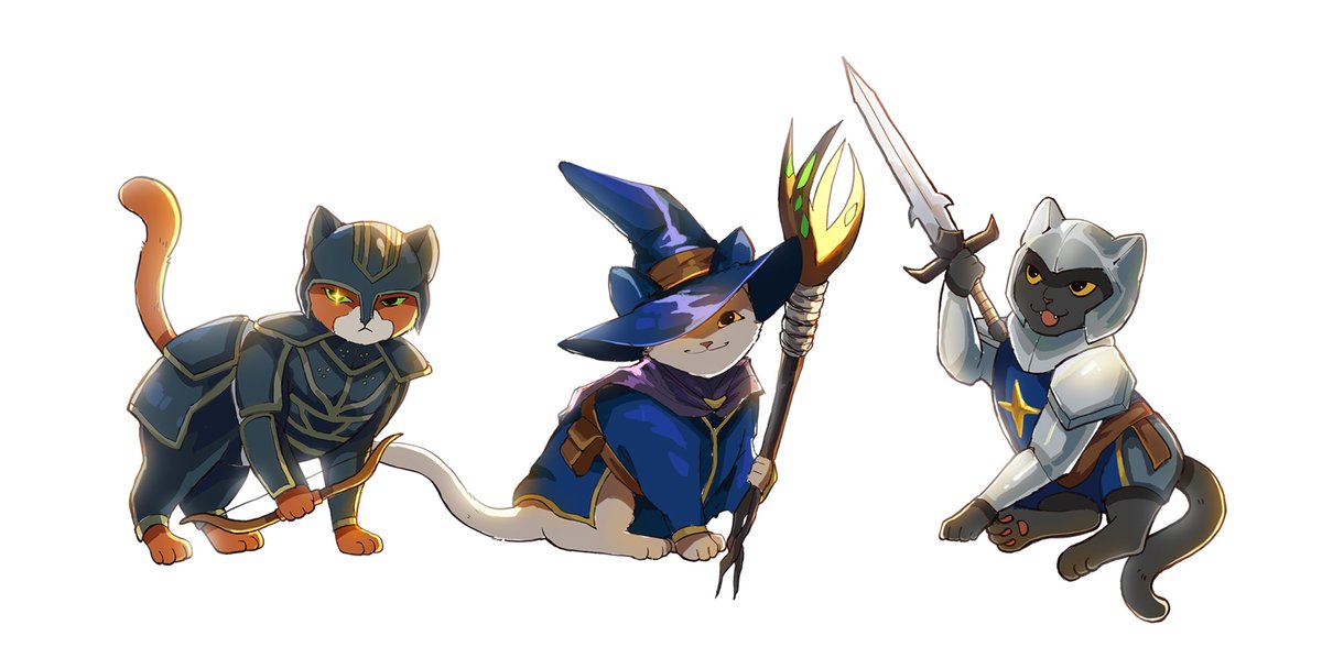 Cherrycake4's tweet image. Dragonwilds Cats! πΉβ¨βοΈ #RunescapeDragonWilds #runescape #fanart