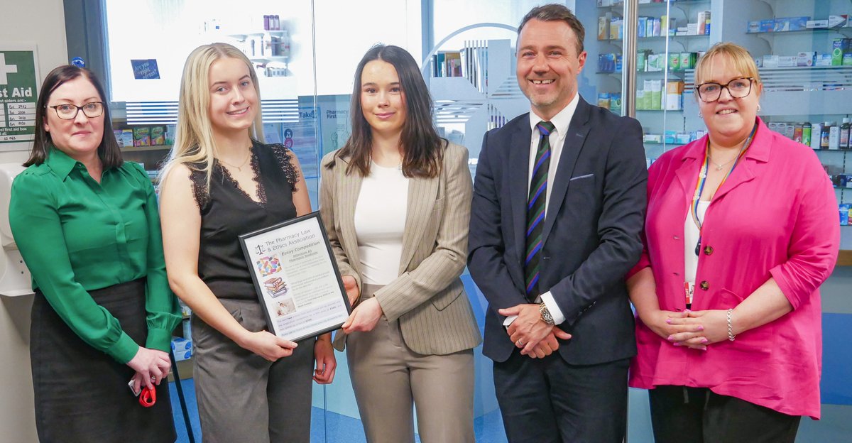 QUB Pharmacy School (@pharmacyatqub) on Twitter photo Congratulations to Year 3 MPharm students Ali Eames and Síofra Kelleher Barry who won 1st place and runner-up in the UK/Ireland Pharmacy Law & Ethics Association essay competition!
We're very proud of you both!🏆
<a href="/PLEA_UK/">PLEA</a> <a href="/MHLSQUB/">QUB MHLS Faculty</a> <a href="/qubengagemhls_d/">Public Engagement MHLS</a> <a href="/QUBelfast/">Queen's University Belfast 🎓</a> Congratulations to Year 3 MPharm students Ali Eames and Síofra Kelleher Barry who won 1st place and runner-up in the UK/Ireland Pharmacy Law & Ethics Association essay competition!
We're very proud of you both!🏆
<a href="/PLEA_UK/">PLEA</a> <a href="/MHLSQUB/">QUB MHLS Faculty</a> <a href="/qubengagemhls_d/">Public Engagement MHLS</a> <a href="/QUBelfast/">Queen's University Belfast 🎓</a>