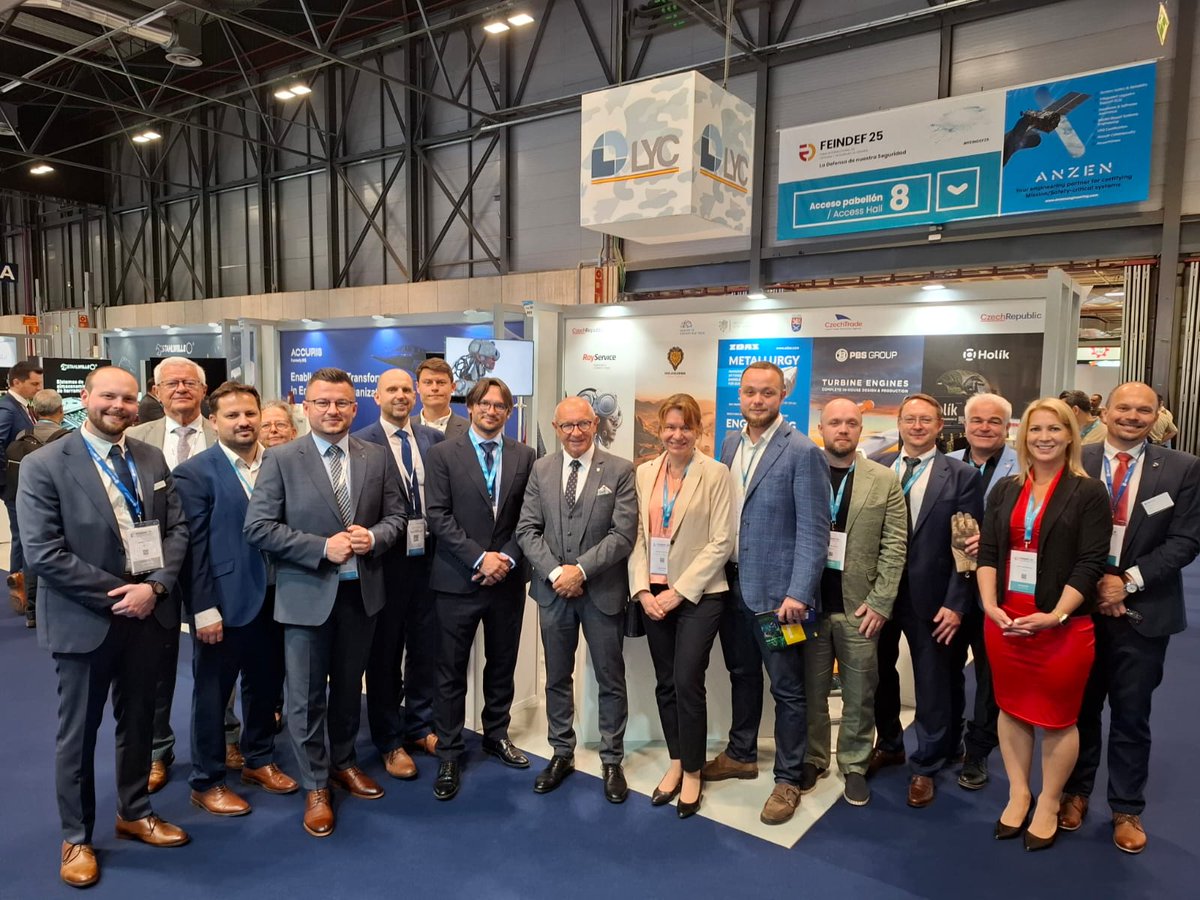 Libor Sečka 🇨🇿 (@liborsecka) on Twitter photo #Czechia is well represented by a strong group of top Czech companies on <a href="/FEINDEF_/">FEINDEF</a> in #Madrid. It's vital to develop cooperation, leading to enhanced security and safety of our citizens. The Czech industry is ready to contribute to this goal.
<a href="/CzechEmbMadrid/">Czech Embassy Madrid</a>
<a href="/CzechTrade/">czechtrade</a> 🇨🇿⚔️ #Czechia is well represented by a strong group of top Czech companies on <a href="/FEINDEF_/">FEINDEF</a> in #Madrid. It's vital to develop cooperation, leading to enhanced security and safety of our citizens. The Czech industry is ready to contribute to this goal.
<a href="/CzechEmbMadrid/">Czech Embassy Madrid</a>
<a href="/CzechTrade/">czechtrade</a> 🇨🇿⚔️
