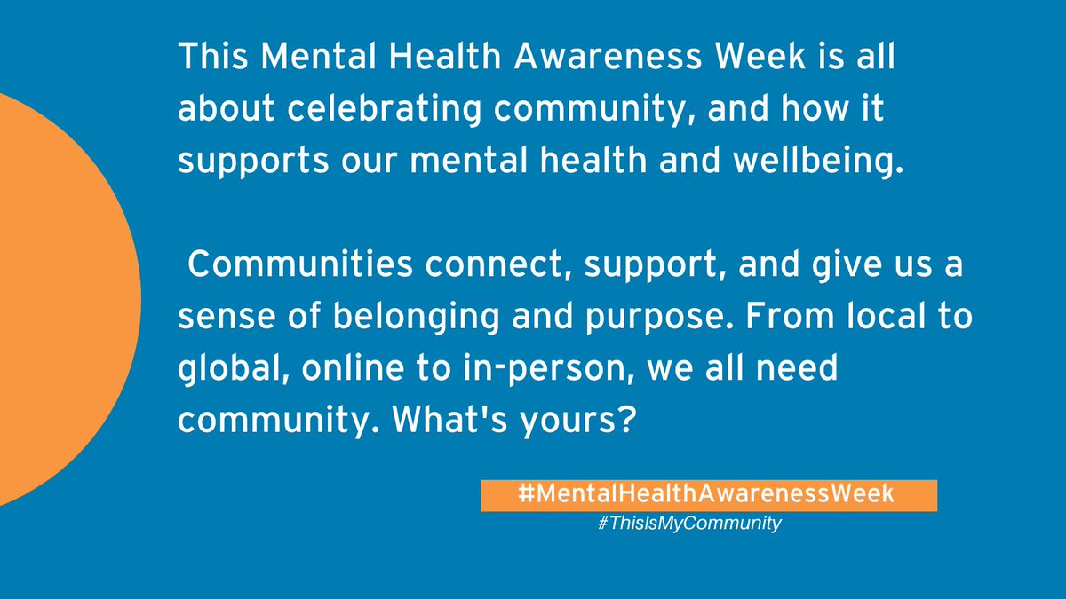 Today is the first day of Mental Health Awareness Week, and this year the theme is Community. 
We know that there are many Recovery Communities across Scotland that provide wide and varied support for individuals, with mental health and substance use 

#MentalHealthAwarenessWeek