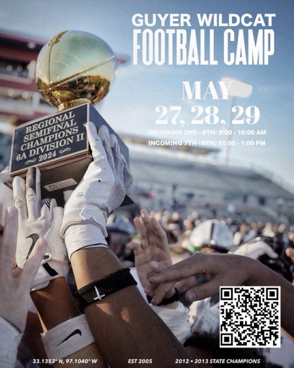 Denton Guyer Football (@dentonguyer_fb) on Twitter photo โฌ๏ธ ๐ ๐๐๐๐ค๐ฌ ๐๐ง๐ญ๐ข๐ฅ ๐
๐จ๐จ๐ญ๐๐๐ฅ๐ฅ ๐๐๐ฆ๐ฉ โฌ๏ธ
๐๐ฎ๐ฒ๐๐ซ ๐
๐จ๐จ๐ญ๐๐๐ฅ๐ฅ ๐๐๐ฆ๐ฉ
๐๐ง๐๐จ๐ฆ๐ข๐ง๐ ๐๐ง๐ - ๐๐ญ๐ก
8:00 - 10:00 am
๐๐ง๐๐จ๐ฆ๐ข๐ง๐ ๐๐ญ๐ก - ๐๐ญ๐ก
11:00 - 1:00 pm
Register here โคต๏ธ
๐๏ธ ยป tinyurl.com/3h7up728
#Southside | #DifferentBreed โฌ๏ธ ๐ ๐๐๐๐ค๐ฌ ๐๐ง๐ญ๐ข๐ฅ ๐
๐จ๐จ๐ญ๐๐๐ฅ๐ฅ ๐๐๐ฆ๐ฉ โฌ๏ธ
๐๐ฎ๐ฒ๐๐ซ ๐
๐จ๐จ๐ญ๐๐๐ฅ๐ฅ ๐๐๐ฆ๐ฉ
๐๐ง๐๐จ๐ฆ๐ข๐ง๐ ๐๐ง๐ - ๐๐ญ๐ก
8:00 - 10:00 am
๐๐ง๐๐จ๐ฆ๐ข๐ง๐ ๐๐ญ๐ก - ๐๐ญ๐ก
11:00 - 1:00 pm
Register here โคต๏ธ
๐๏ธ ยป tinyurl.com/3h7up728
#Southside | #DifferentBreed