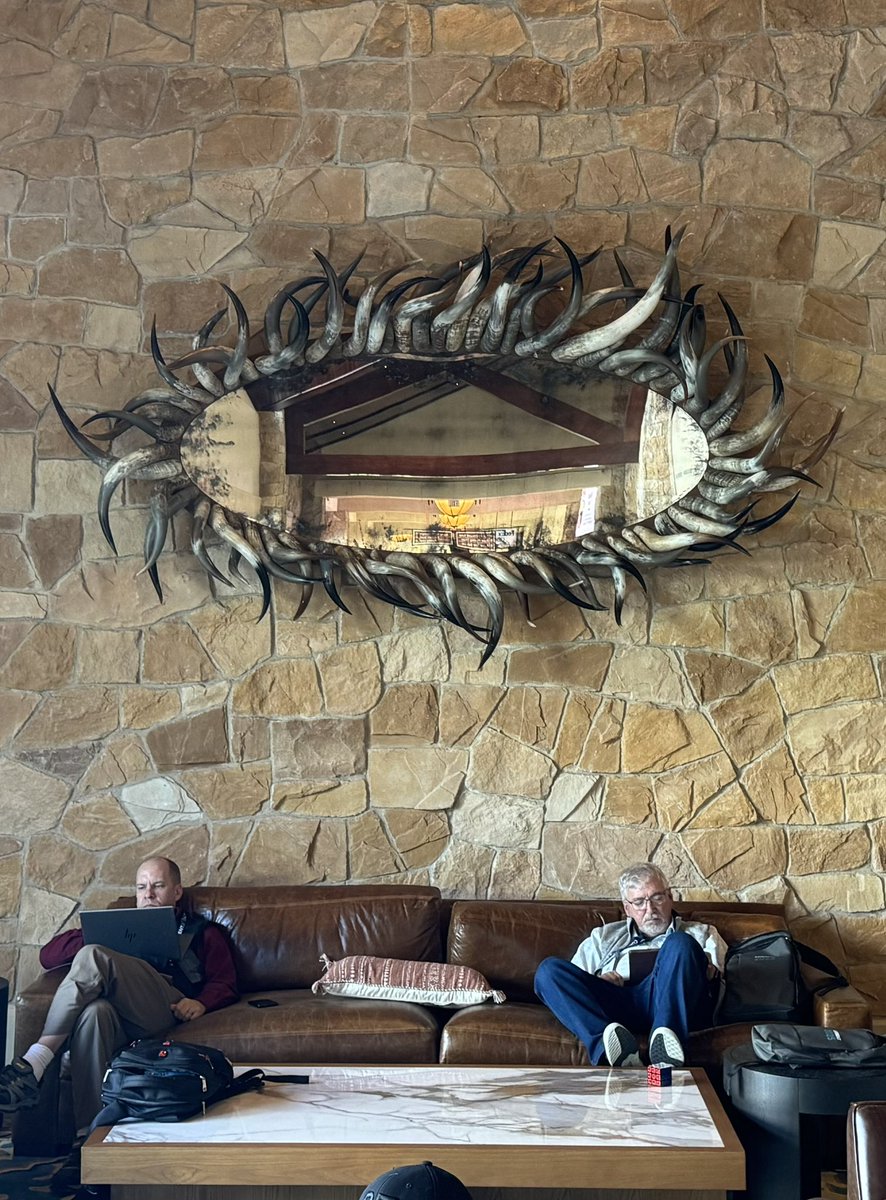 Wildfire mirror. Gaylord Texan in Gapevine TX. Random dudes for scale.