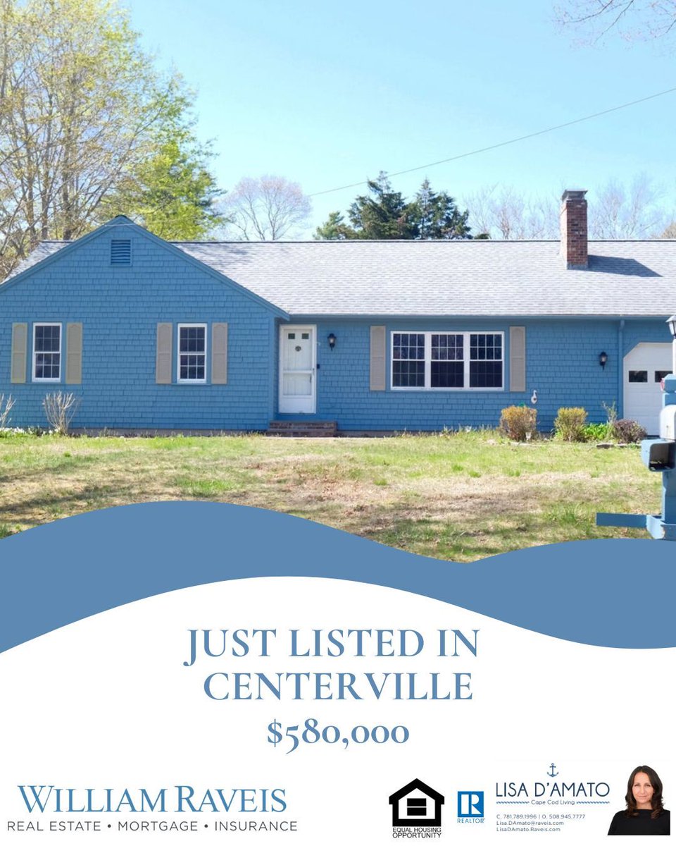 LisaDAmatoKW's tweet image. 🏡 Just Listed in Centerville!
Charming 3BR/2BA w/ wood-burning fireplace, sunroom, spacious deck, &amp;amp; oversized 2-car garage. Full basement, 1st-fl laundry, &amp;amp; primary suite w/ private bath. Minutes to beaches, golf &amp;amp; more!

#LisaDamatorealtor #CapeCodLiving #CapeCodRealEstate