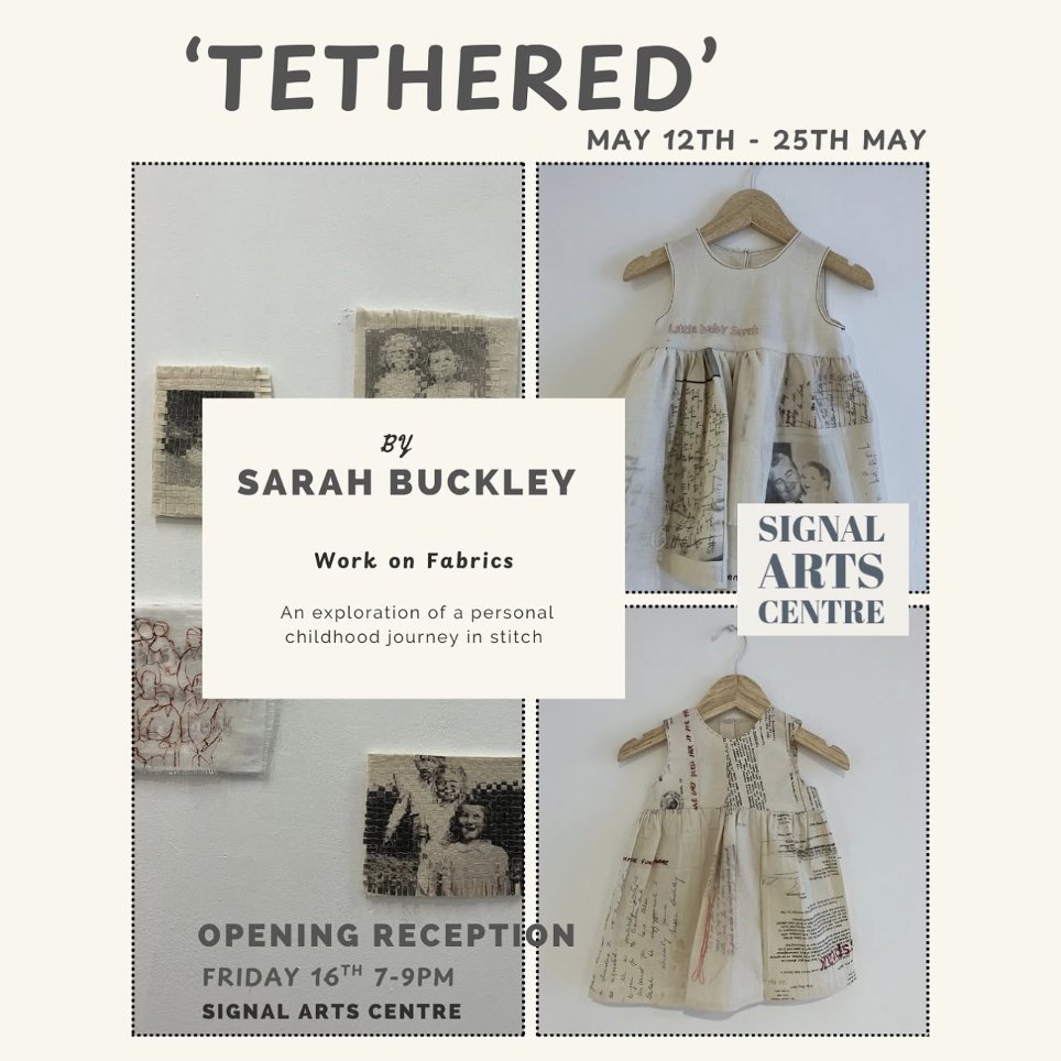 Sample-Studios (@samplestudios) on Twitter photo Member Monday! Congratulations to Sarah Buckley on the launch of her first solo exhibition! 'Tethered' opens today in <a href="/SignalArtsCentr/">Signal Arts Centre</a> and runs until 25 May. Read more about Sarah and her work sample-studios.com/members/sarah-… Member Monday! Congratulations to Sarah Buckley on the launch of her first solo exhibition! 'Tethered' opens today in <a href="/SignalArtsCentr/">Signal Arts Centre</a> and runs until 25 May. Read more about Sarah and her work sample-studios.com/members/sarah-…