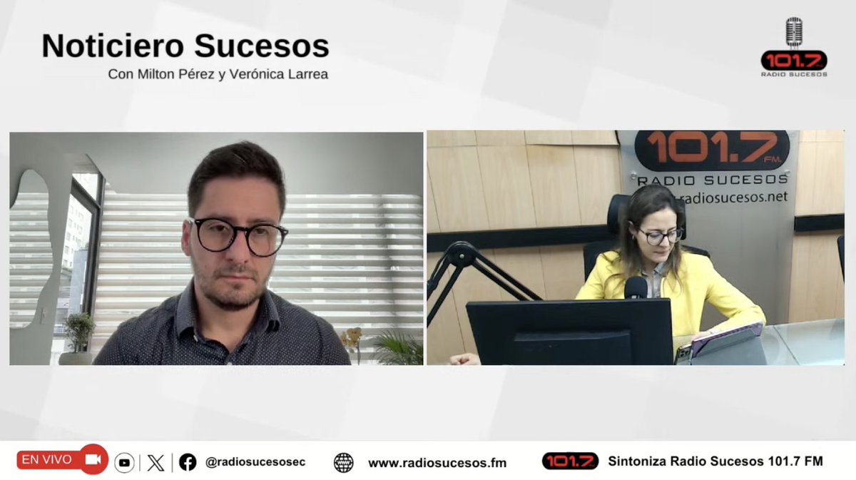 Radio Sucesos Ecuador (@radiosucesosec) on Twitter photo 🔴 #NoticieroSucesos con <a href="/verocha16/">Vero Larrea</a> |
🎙️ Renato Rivera (<a href="/RRiveraRhon/">Renato Rivera-Rhon</a>), director del Observatorio Ecuatoriano de Crimen Organizado, presentó un panorama alarmante sobre la evolución de la violencia criminal en el país.
🗣️ “En términos de violencia criminal, especialmente los 🔴 #NoticieroSucesos con <a href="/verocha16/">Vero Larrea</a> |
🎙️ Renato Rivera (<a href="/RRiveraRhon/">Renato Rivera-Rhon</a>), director del Observatorio Ecuatoriano de Crimen Organizado, presentó un panorama alarmante sobre la evolución de la violencia criminal en el país.
🗣️ “En términos de violencia criminal, especialmente los