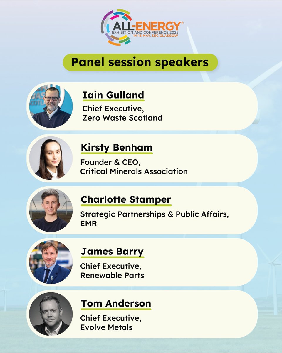 Are you attending #AllEnergy2025 this week? Join our session on day 2 on the opportunities for businesses through securing critical raw materials. all-energy.co.uk/en-gb/conferen…