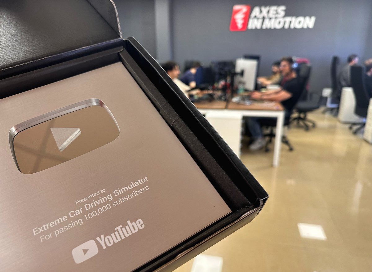 🚀 We’ve hit 100,000 subscribers on YouTube!

Our game #ExtremeCarDrivingSimulator now has a silver play button to prove it!🩶

A huge thanks to our players and the team behind Extreme Car Driving Simulator.😊