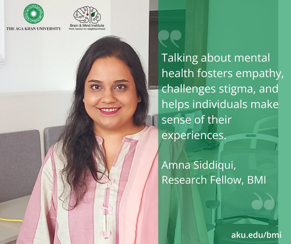 AKU Brain & Mind Institute (@aku_bmi) on Twitter photo Amna Siddiqui’s journey into neuroscience is all about impact. At <a href="/AKU_BMI/">AKU Brain & Mind Institute</a>, she turns research into solutions for better mental health outcomes in communities.
In this link, learn more about what drives her and why communication in mental and brain health awareness is Amna Siddiqui’s journey into neuroscience is all about impact. At <a href="/AKU_BMI/">AKU Brain & Mind Institute</a>, she turns research into solutions for better mental health outcomes in communities.
In this link, learn more about what drives her and why communication in mental and brain health awareness is