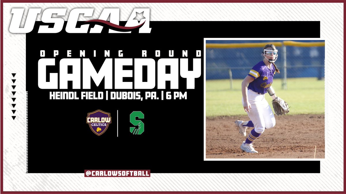 Carlow Celtics (@carlowceltics) on Twitter photo 🥎 USCAA Championship Opening Round 🥎
<a href="/CarlowSoftball/">Carlow Softball</a> vs. Salem (WV)
⏰ 6 PM
📍 Heindl Field | Dubois, Pa.
▶️ Live coverage at athletics.carlow.edu 🥎 USCAA Championship Opening Round 🥎
<a href="/CarlowSoftball/">Carlow Softball</a> vs. Salem (WV)
⏰ 6 PM
📍 Heindl Field | Dubois, Pa.
▶️ Live coverage at athletics.carlow.edu