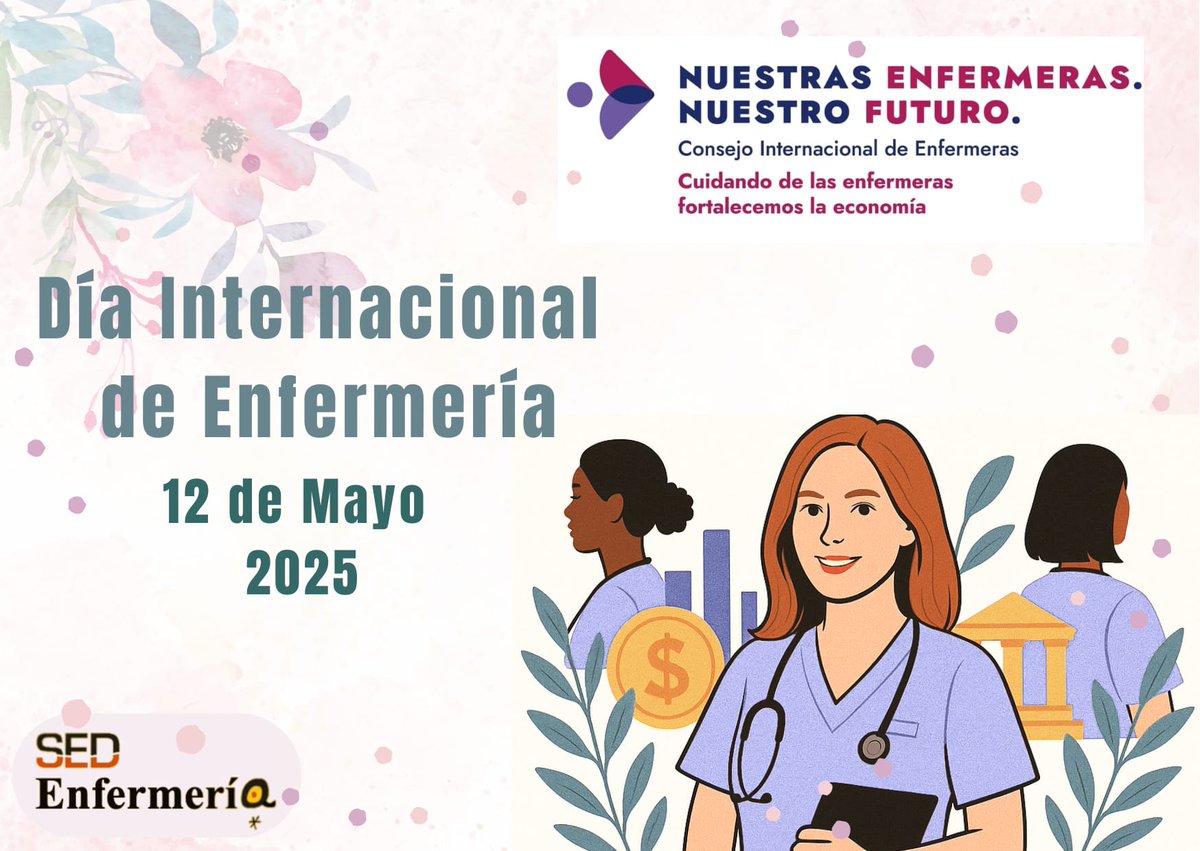 El Grupo de Trabajo de Enfermería de la SED se une a la celebración del Día Internacional de la Enfermería hoy 12 de mayo.
👉El lema "Nuestras enfermeras. Nuestro futuro. Cuidando de las enfermeras, fortalecemos la economía", destaca la importancia de invertir en la salud y el