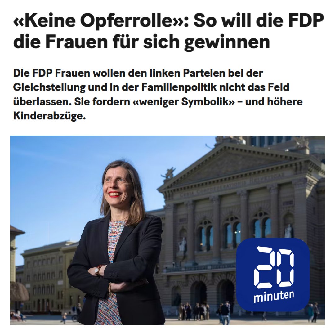 🎙 In diesem Interview mit 20 Minuten erläutert Bettina Balmer, Präsidentin der FDP Frauen Schweiz und Nationalrätin, die strategischen Schwerpunkte der FDP Frauen für die kommenden zwei Jahre. 🚀

Zum Interview: 🔗 bit.ly/4j4mnjn