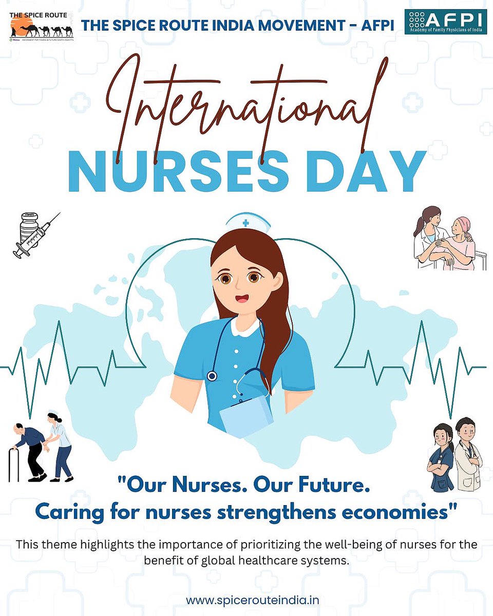 International Nurses Day on 12th May recognises Florence Nightingale's birth anniversary, the founder of modern nursing ! 

Spice Route of India Movement extends hearty wishes to nurses today ! 

#proudtobeafamilyphysician #spicerouteindiamovement #Internationalnursesday