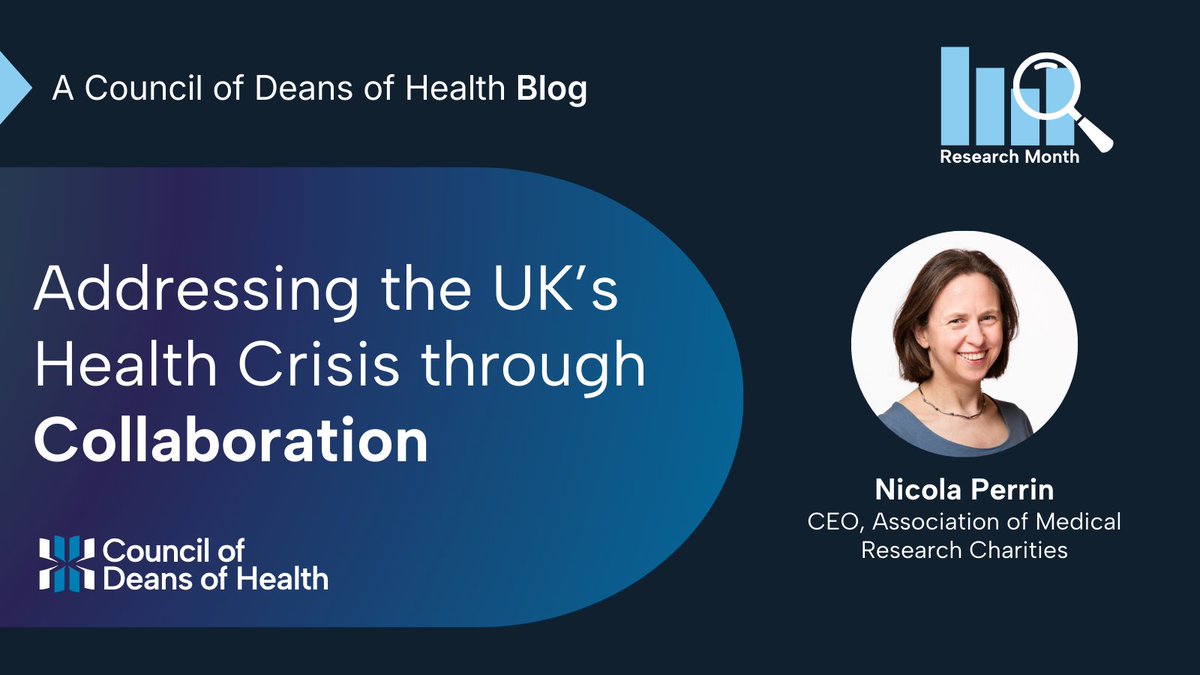 Council of Deans of Health (@councilofdeans) on Twitter photo Today's #ResearchMonth blog highlights the importance of cross-sector research #collaboration and how charities, public bodies and industry are  empowering healthcare professionals to deliver better outcomes for patients.
Read the blog here: bit.ly/3RZUzle Today's #ResearchMonth blog highlights the importance of cross-sector research #collaboration and how charities, public bodies and industry are  empowering healthcare professionals to deliver better outcomes for patients.
Read the blog here: bit.ly/3RZUzle