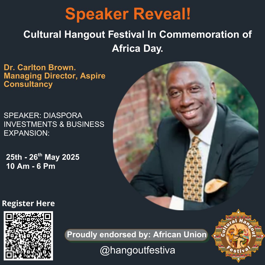 Cultural Hangout Festival in commemoration of Africa Day in London.
Proudly endorsed by African Union.
<a href="/abikedabiri/">abikedabiri</a> <a href="/AriseTVAmerica/">Arise America</a> <a href="/BEinNigeria/">Belgium in Nigeria 🇧🇪🇳🇬</a> <a href="/BolanleA4/">Bolanle A</a>