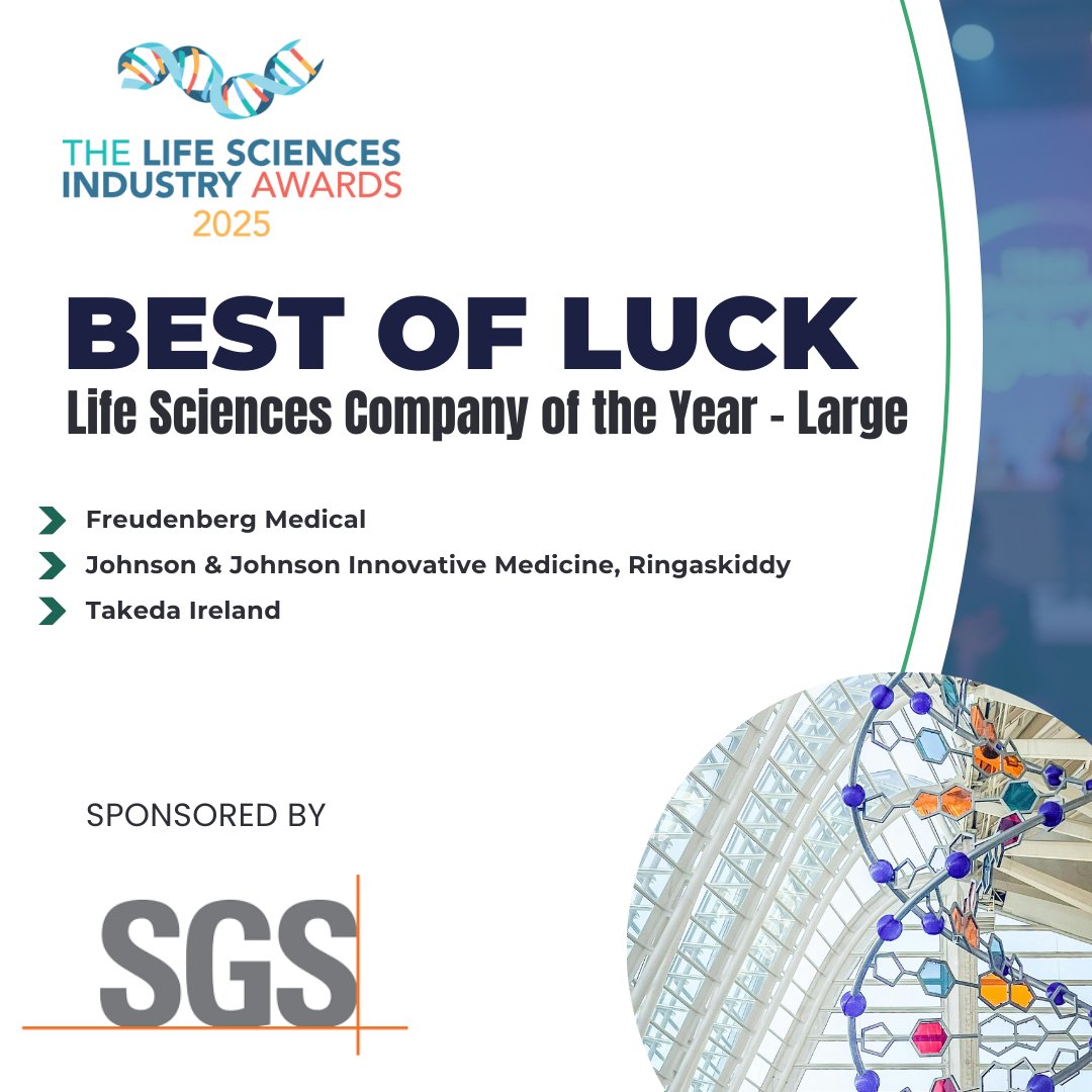 The team at SGS Pharma congratulates all the finalists of the Life Sciences Company of the Year - Large! 🎉

They’re thrilled to celebrate with the industry’s best on June 5th, 2025 at Crowne Plaza Hotel. 🏆✨

#LifeSciencesIRL