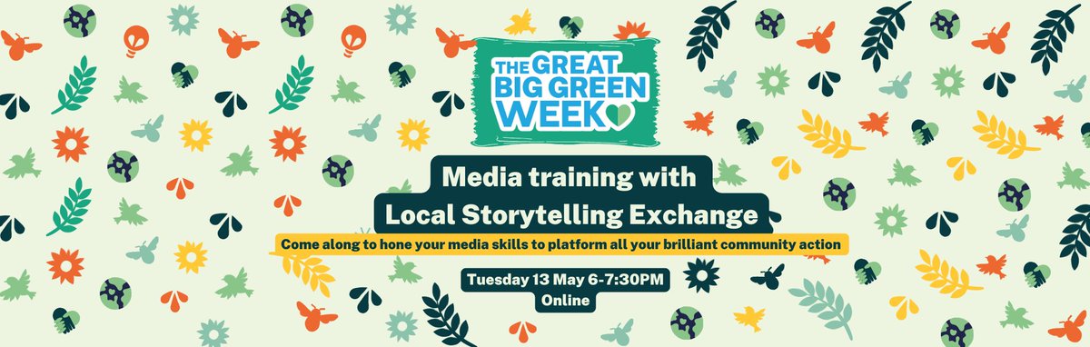 There's still time to sign up for our online training!

We've teamed up with Local Storytelling Exchange to help you achieve local media hits and feel confident engaging with local media in the run up to #GreatBigGreenWeek.

📅 Tues 13 May, 6-7:30PM

tickettailor.com/events/theclim…