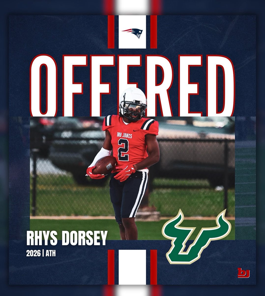 Bob Jones Football (@bjhs_football) on Twitter photo Congratulations to Rhys Dorsey on earning an offer from USF!
#EAT | #BJP | <a href="/BJRecruiting/">Bob Jones High School Football Recruiting</a> Congratulations to Rhys Dorsey on earning an offer from USF!
#EAT | #BJP | <a href="/BJRecruiting/">Bob Jones High School Football Recruiting</a>
