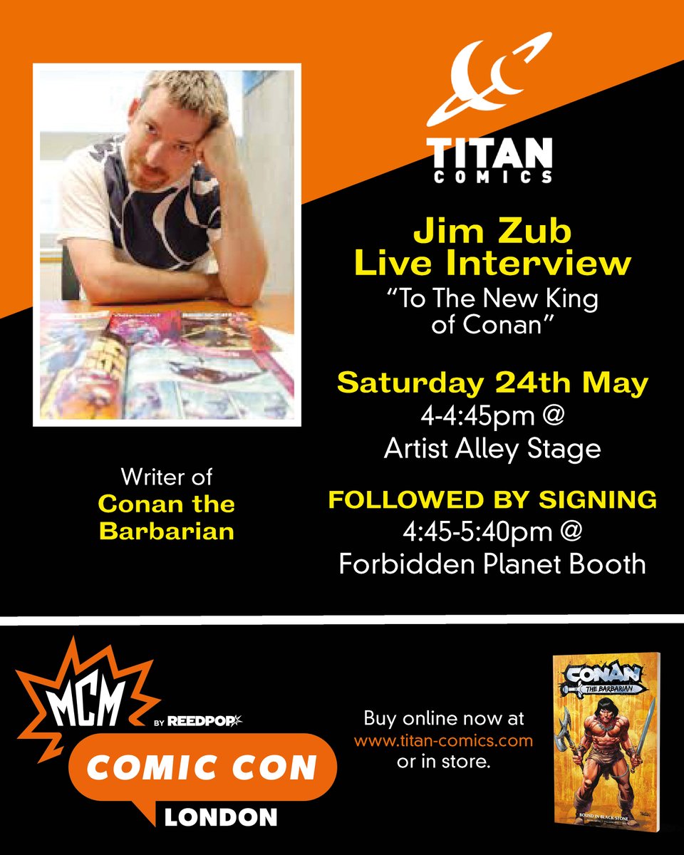 JOIN US! Our JIM ZUB SIGNING is happening NOW!

FIND US: 4:45-5:40pm @ Forbidden Planet Booth (S2230).

See you there!
@mcmcomiccon <a href="/JimZub/">Jim Zub 🎲</a>