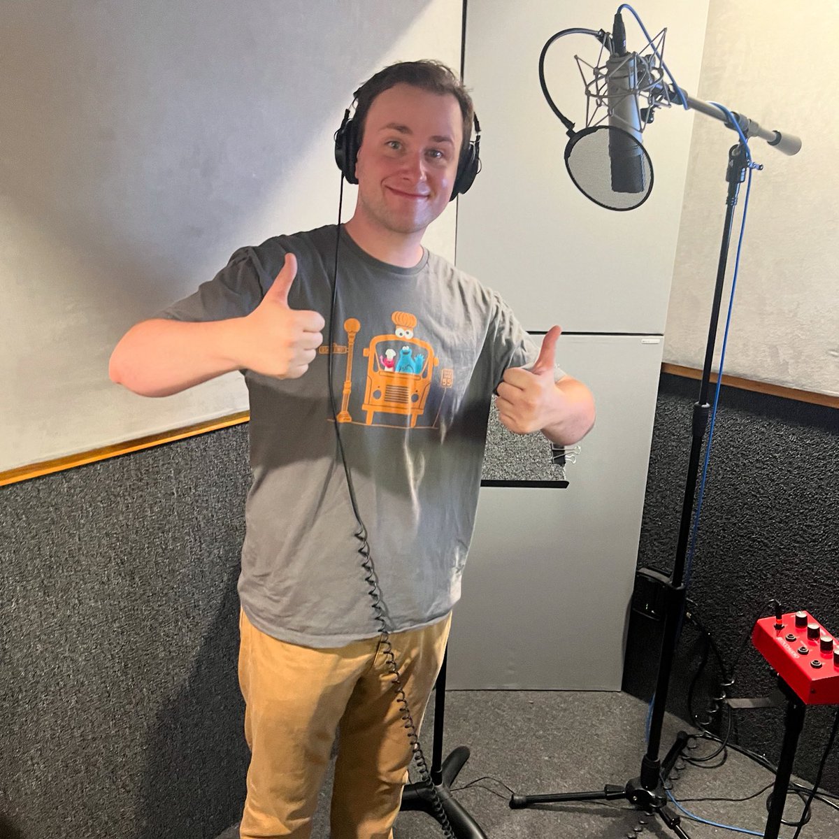 Recording a character demo with the insanely talented @johncodystuff Thanks to @ariannaratner for directing 🎙️🎙️
