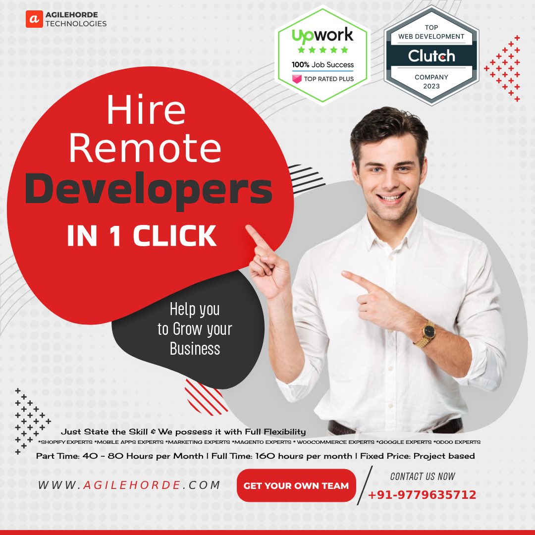 agileHorde's tweet image. 💼 Hire Affordable Remote Developers – Flexible, Skilled, and Ready to Deliver! 🌍

Looking for reliable, cost-effective remote developers and digital experts?
We provide top-tier talent on your terms part-time, full-time or fixed-price contracts to suit your project and budget.