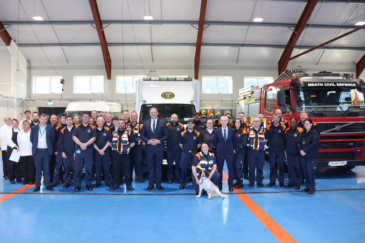 Thomas Byrne (@thomasbyrnetd) on Twitter photo Civil Defence plays a key role in the resilience of our communities.
I was delighted to visit Meath Civil Defence HQ recently and meet with many of its members.
Thank you to the over 130 members who volunteer their time 👏🏻
<a href="/MeathCivil/">Meath Civil Defence</a> <a href="/IRLDeptDefence/">Department of Defence</a> <a href="/meathcoco/">Meath County Council</a> Civil Defence plays a key role in the resilience of our communities.
I was delighted to visit Meath Civil Defence HQ recently and meet with many of its members.
Thank you to the over 130 members who volunteer their time 👏🏻
<a href="/MeathCivil/">Meath Civil Defence</a> <a href="/IRLDeptDefence/">Department of Defence</a> <a href="/meathcoco/">Meath County Council</a>