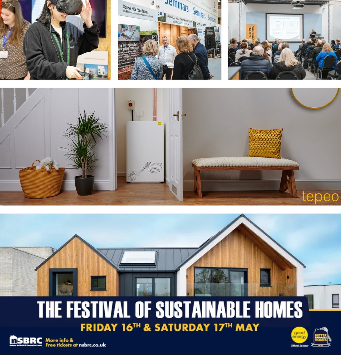Join us at the Festival of Sustainable Homes for FREE!
📍 Swindon | 🗓️ Friday 16th - Saturday 17th May
🎟️ FREE tickets available here: hubs.la/Q03l_2_50
We’d love to see you there! 💚