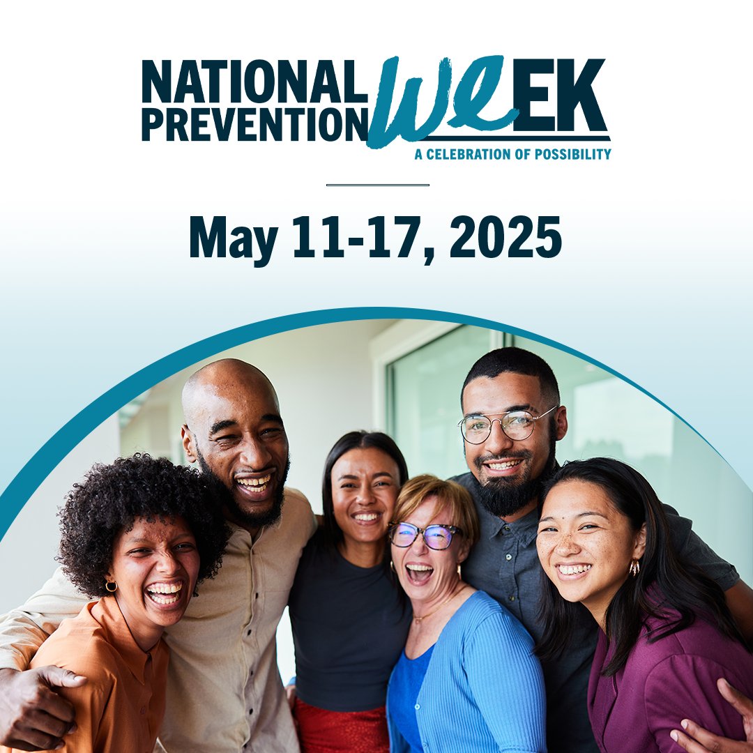 We’re proud to prevent substance use and misuse and support #mentalhealth in our community! Join us and others around the country by visiting samhsa.gov/prevention-week. #NationalPreventionWeek25