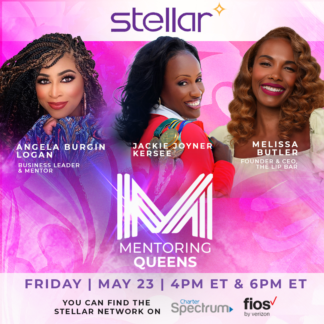 Stellar Network (@stellartvnet) on Twitter photo The Queens are back on <a href="/StellarTVnet/">Stellar Network</a>! #Scroll to see when you can tune in to hear the uplifting stories from #AngelaLogan; #JackieJoynerKersee; and #MelissaButler! For more information, visit wwww.stellartv.com #mentoringqueens The Queens are back on <a href="/StellarTVnet/">Stellar Network</a>! #Scroll to see when you can tune in to hear the uplifting stories from #AngelaLogan; #JackieJoynerKersee; and #MelissaButler! For more information, visit wwww.stellartv.com #mentoringqueens