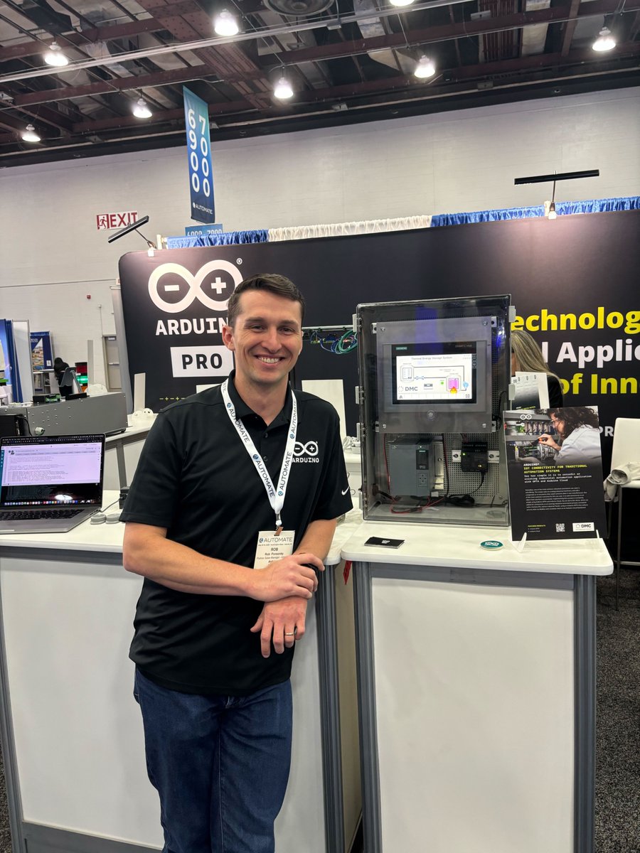 arduino's tweet image. The Arduino team is ready for #Automate2025!

If you&apos;re in Detroit this week, swing by Booth #6632 to meet our experts, get a first look at new launches, and explore our growing family of flexible, scalable industrial tools for the future of automation: blog.arduino.cc/2025/05/08/joi…