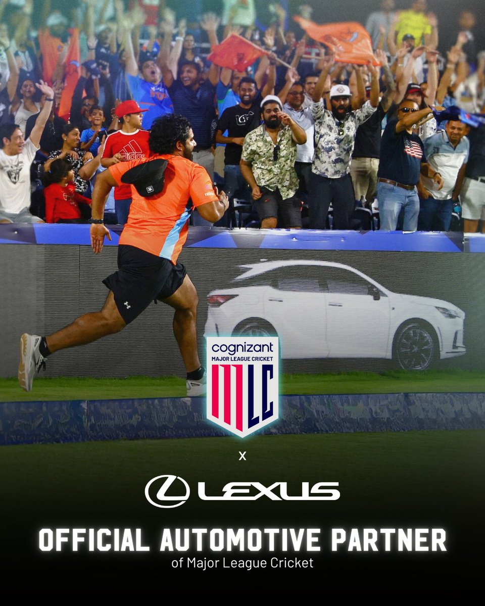 Lexus returns for Season 3 🏏🤝🚘

We’re proud to welcome <a href="/Lexus/">Lexus</a> back as the Official Automotive Partner of Cognizant #MajorLeagueCricket! Together, we’re setting new standards of excellence on and off the field. 🇺🇸🙌

#MLC2025
