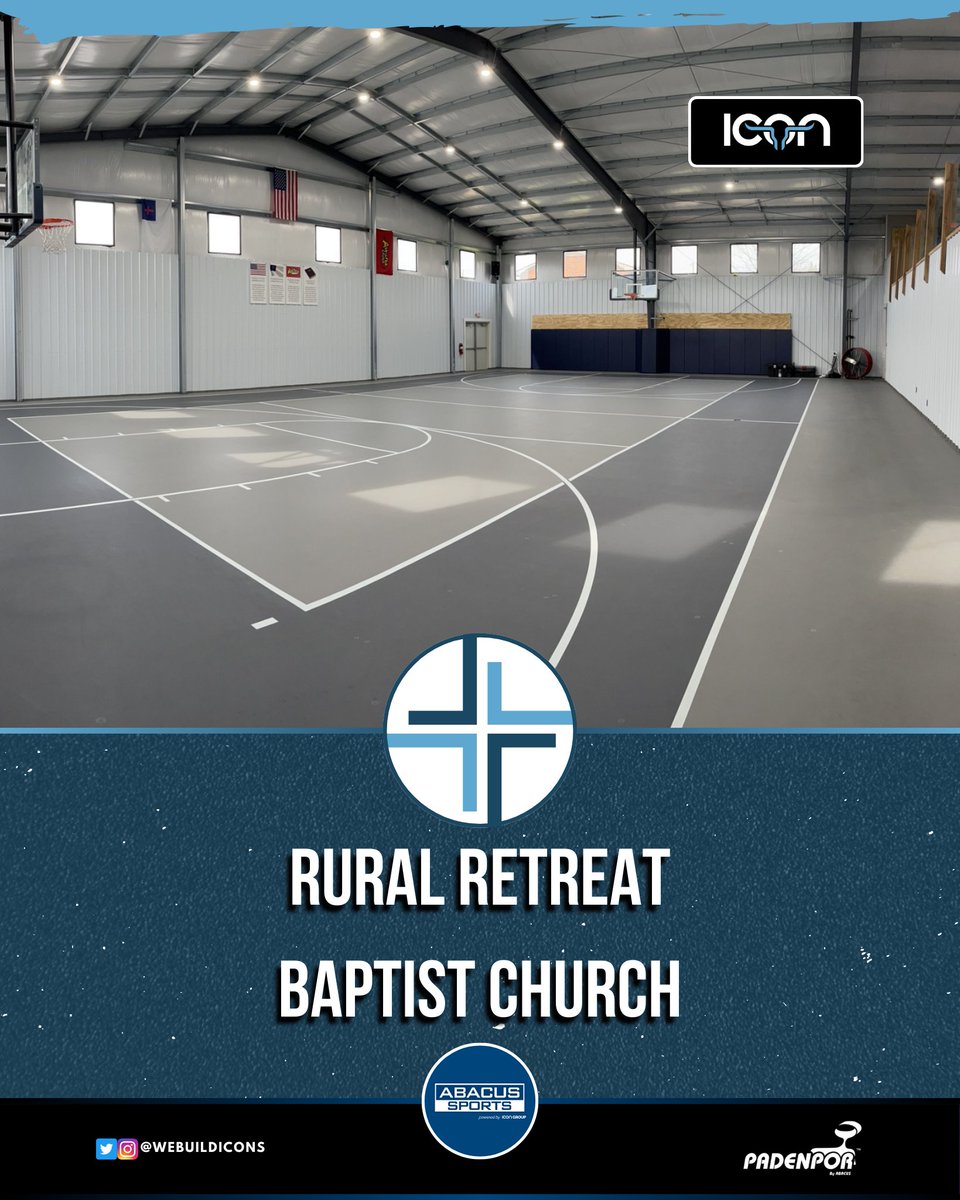 Rural Retreat Baptist Church’s durable #Padenpor floor in Virginia handles it all—from basketball &amp; volleyball to multipurpose events 🏀🏐🔥

Looking for pro sports flooring installation? Get a free quote ASAP --&gt; abacussports.com/contact/

#WeBuildICONs #IconicRooms