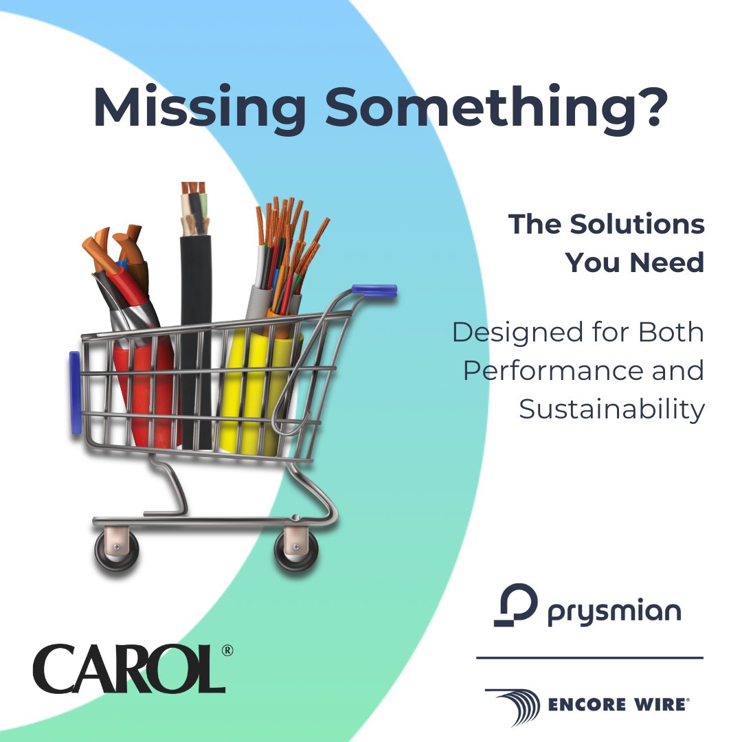 Always buy CAROL® with your next Encore Wire order!

Everything you need, all in one place. Bundle your Encore Wire order with CAROL® to save time, money, and hassle. Explore Prysmian’s trusted CAROL® lineup below: 

l8r.it/ZiO6
l8r.it/NAUe