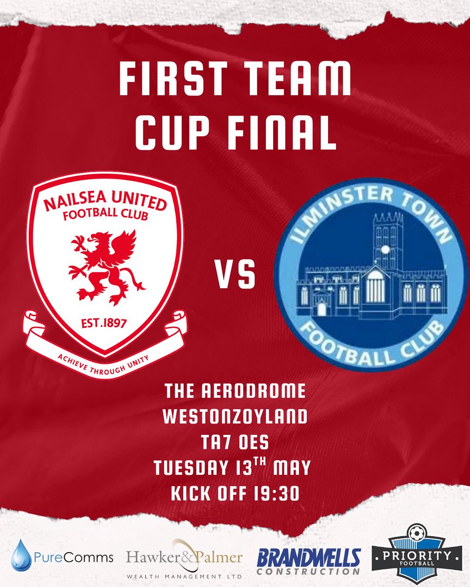 Nailsea United (@nailseaunited) on Twitter photo π΄β«οΈ CUP FINAL π΄β«οΈ
The first team travel to <a href="/middlezoyrovers/">Middlezoy Rovers FC</a> to face league champions <a href="/ITFCFootball/">Ilminster Town FC</a> in the Premier & Division 1 Cup.
This has the potential to be an absolute crackerjack of a game with Nailsea looking for revenge for their only loss this season so far. π΄β«οΈ CUP FINAL π΄β«οΈ
The first team travel to <a href="/middlezoyrovers/">Middlezoy Rovers FC</a> to face league champions <a href="/ITFCFootball/">Ilminster Town FC</a> in the Premier & Division 1 Cup.
This has the potential to be an absolute crackerjack of a game with Nailsea looking for revenge for their only loss this season so far.