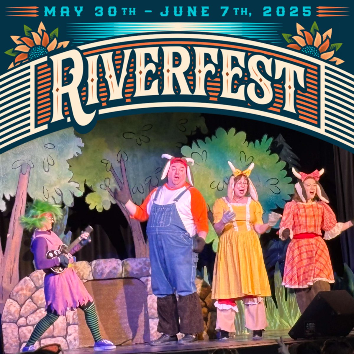 The Wichita Children's Theatre performances of The Three Billy Goats Gruff is Wednesday June 4, and Thursday June 5! With two performances per day.

Free with a button! For more information: wichitariverfest.com/event/wichita-…