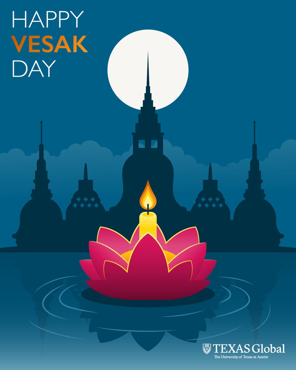 Texas Global (@utexasglobal) on Twitter photo Today, millions around the world are observing Vesak, a day that honors the life of Buddha. Wishing peace and reflection to our global Longhorn community celebrating. 🌕🪷🏮
<a href="/TEXAS_ISA/">ISA at UT-Austin</a> <a href="/UTexasStudents/">UT Student Affairs</a> <a href="/TexasExes/">Texas Exes</a> <a href="/UT_SAI/">South Asia Institute</a> <a href="/UTAsianStudies/">UT Asian Studies</a> <a href="/RSUTAustin/">Religious Studies Department @ UT Austin</a> <a href="/texasjpa/">UT Japanese Association</a> Today, millions around the world are observing Vesak, a day that honors the life of Buddha. Wishing peace and reflection to our global Longhorn community celebrating. 🌕🪷🏮
<a href="/TEXAS_ISA/">ISA at UT-Austin</a> <a href="/UTexasStudents/">UT Student Affairs</a> <a href="/TexasExes/">Texas Exes</a> <a href="/UT_SAI/">South Asia Institute</a> <a href="/UTAsianStudies/">UT Asian Studies</a> <a href="/RSUTAustin/">Religious Studies Department @ UT Austin</a> <a href="/texasjpa/">UT Japanese Association</a>