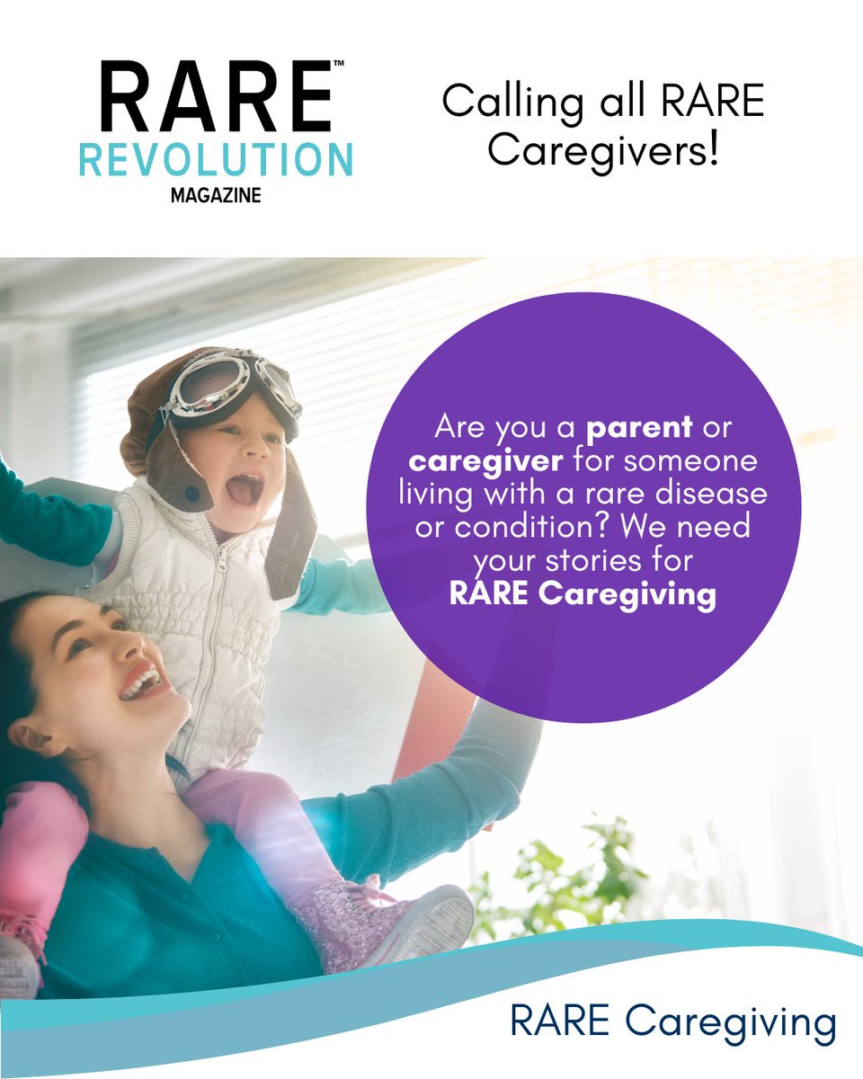 RARE Revolution Magazine (@rarerevolutionm) on Twitter photo Calling all RARE Caregivers!
Are you a parent or caregiver for someone living with a #RareDisease or condition? We need your stories!
Email rpender@rarerevolutionmagazine.com for more information. Calling all RARE Caregivers!
Are you a parent or caregiver for someone living with a #RareDisease or condition? We need your stories!
Email rpender@rarerevolutionmagazine.com for more information.
