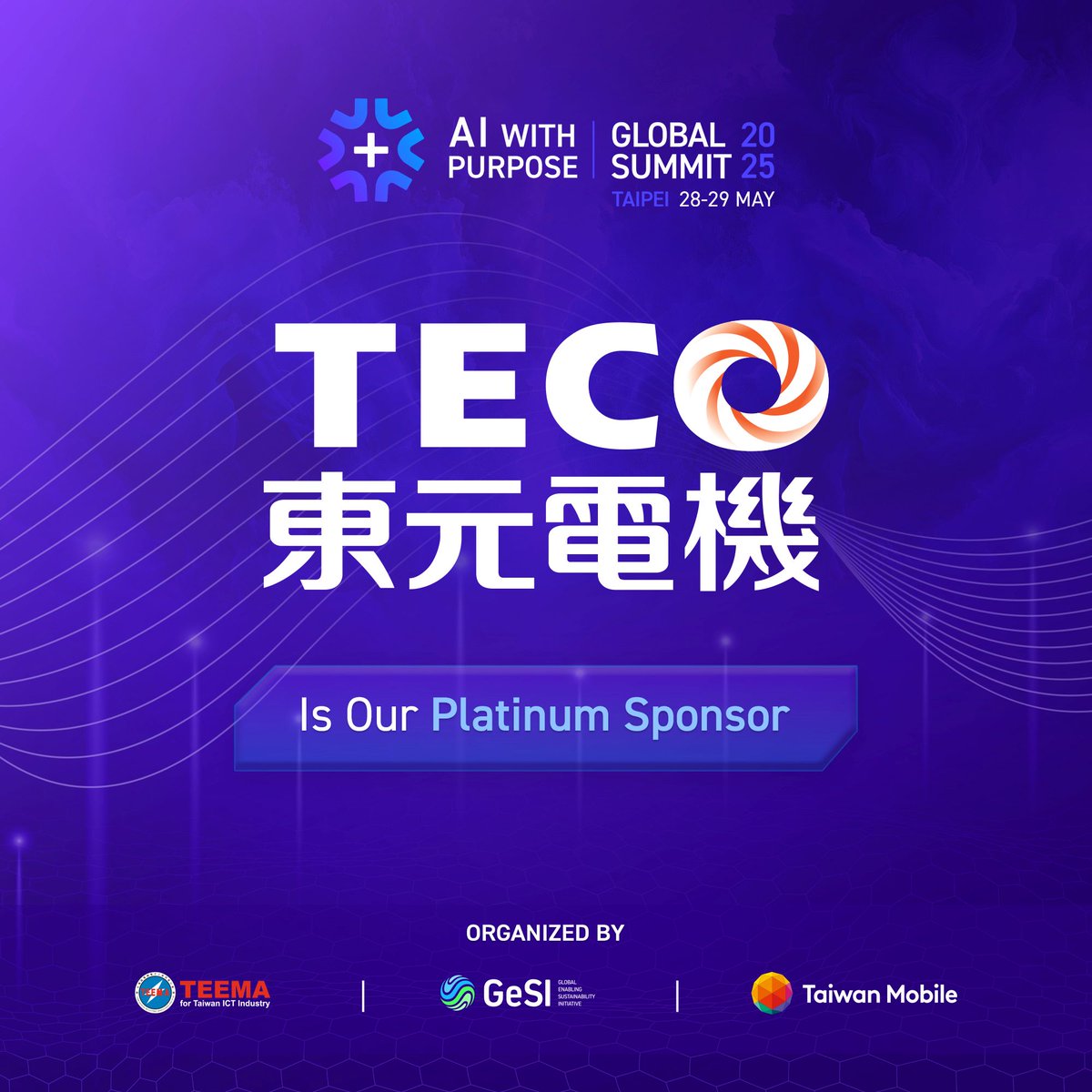 Get ready to meet our Platinum Sponsors for the AI with Purpose Global Summit – coming up May 28–29 in Taipei, Taiwan! 🚀 📷 Learn more &amp; register for the AI with Purpose Global Summit: lnkd.in/gZkgPRR9