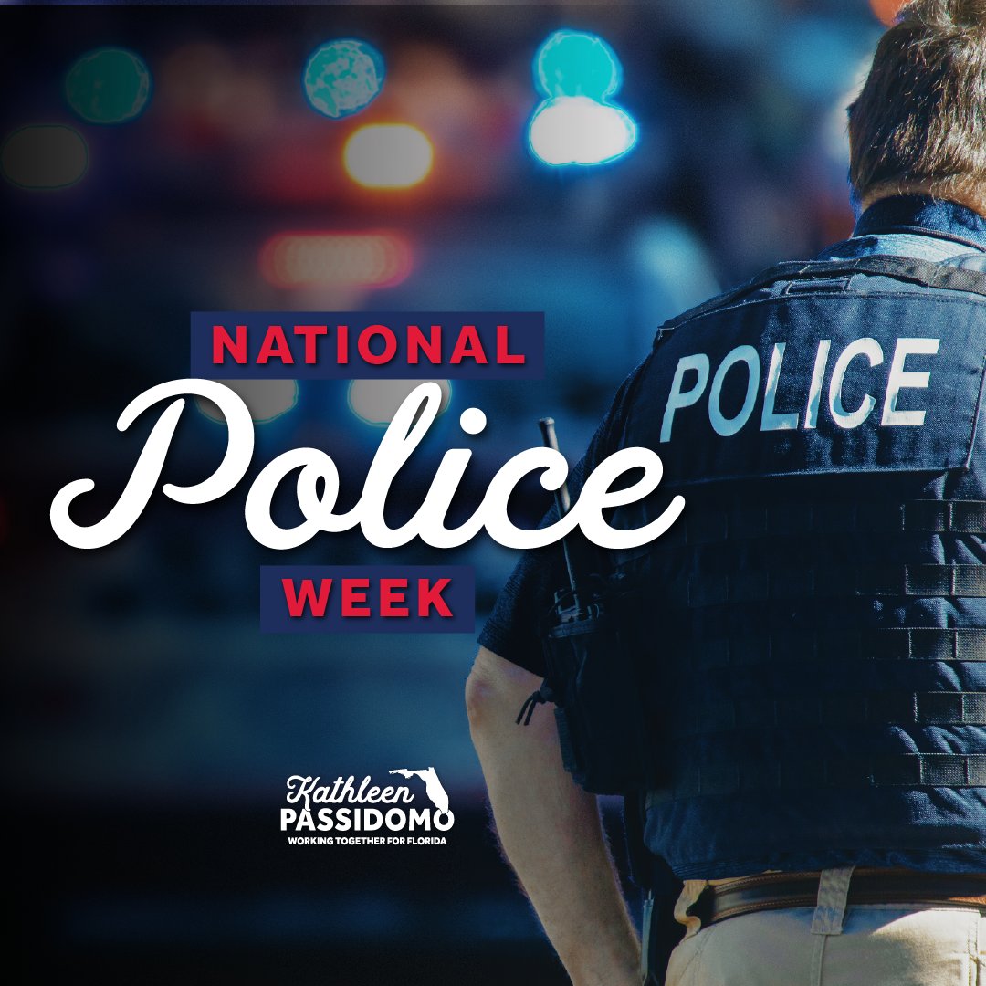 This week, we applaud the officers on the front line fighting to keep Floridians safe every single day. Thank you for your bravery and commitment to our state.  #NationalPoliceWeek