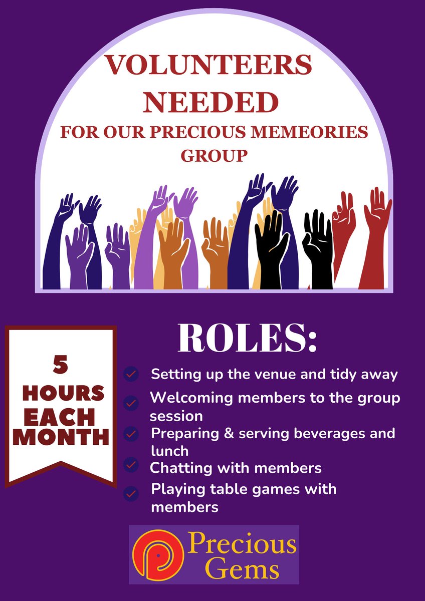 Precious Gems (@precgems) on Twitter photo We are looking for volunteers to support at our Precious Memories Group based at Christ Church Little Lever. If you know anyone please contact us at enquiry@preciousgems.org.uk or 07963500069.
@boltoncvs <a href="/PH_Bolton/">Public Health Bolton</a> <a href="/HWBolton/">Healthwatch Bolton</a> <a href="/BoltonLMS/">Libs and Museums</a> <a href="/askboltonlibs/">Ask Bolton Libraries</a> We are looking for volunteers to support at our Precious Memories Group based at Christ Church Little Lever. If you know anyone please contact us at enquiry@preciousgems.org.uk or 07963500069.
@boltoncvs <a href="/PH_Bolton/">Public Health Bolton</a> <a href="/HWBolton/">Healthwatch Bolton</a> <a href="/BoltonLMS/">Libs and Museums</a> <a href="/askboltonlibs/">Ask Bolton Libraries</a>
