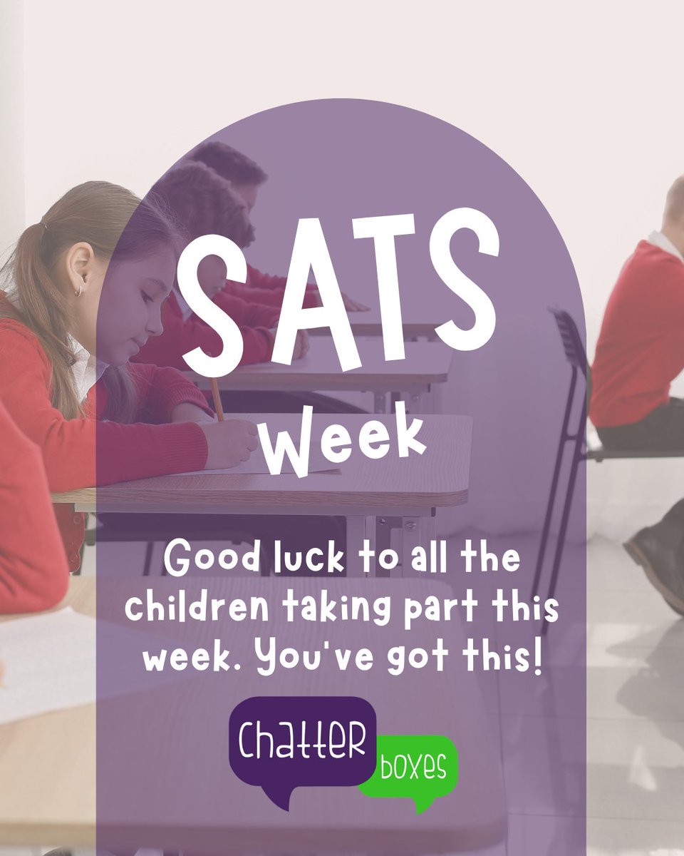 Good luck to all the children around the UK taking part in the #satsexams this week. #satsweek #slt
