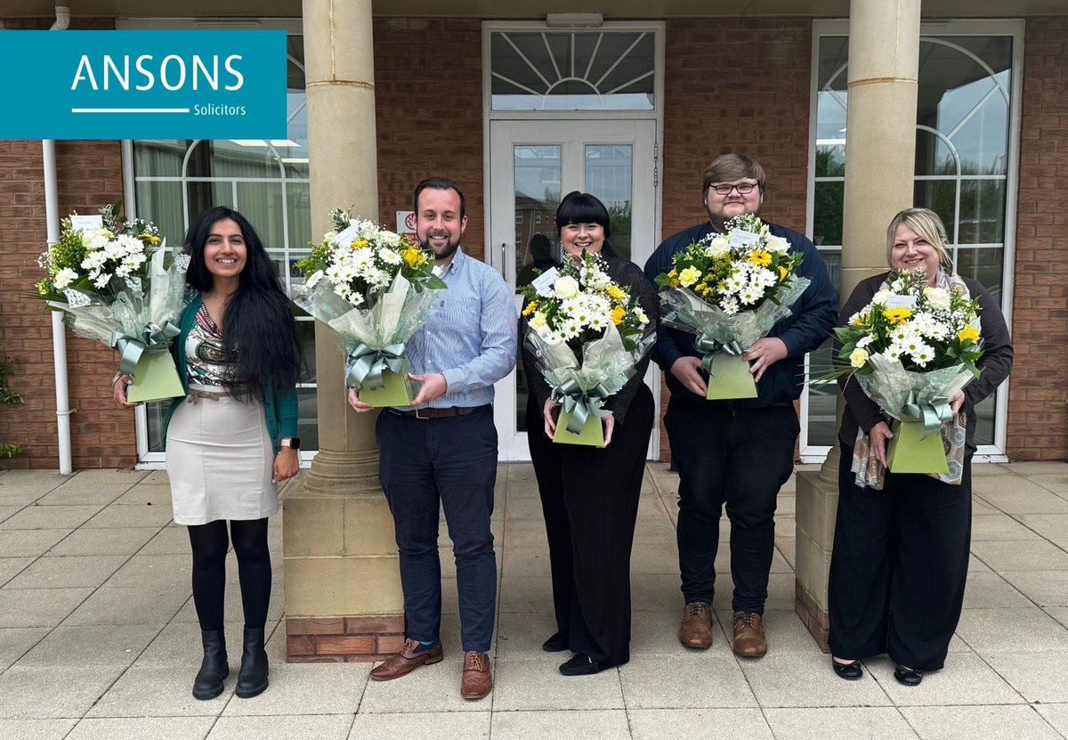We have five final promotions to share!

These promotions across multiple departments are a testament to the talent, hard work, and continued efforts of our amazing team.

We would like to congratulate all five of you on your new roles.
#Promotion #WestMidlands #Solicitors