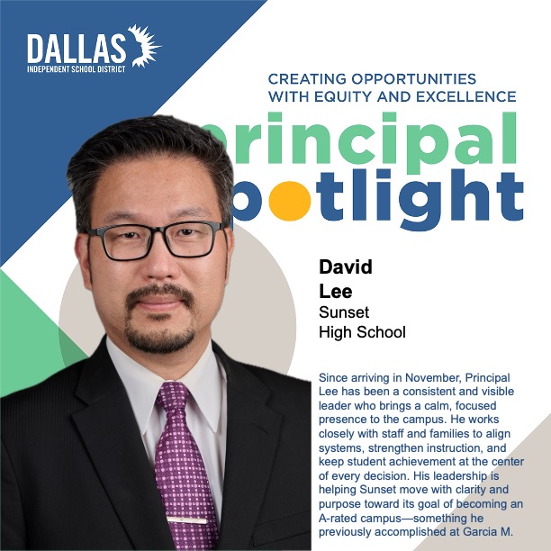 Principal Lee was born of immigrant parents from South Korea and is living proof of the impact that teachers and a strong education can change your life.