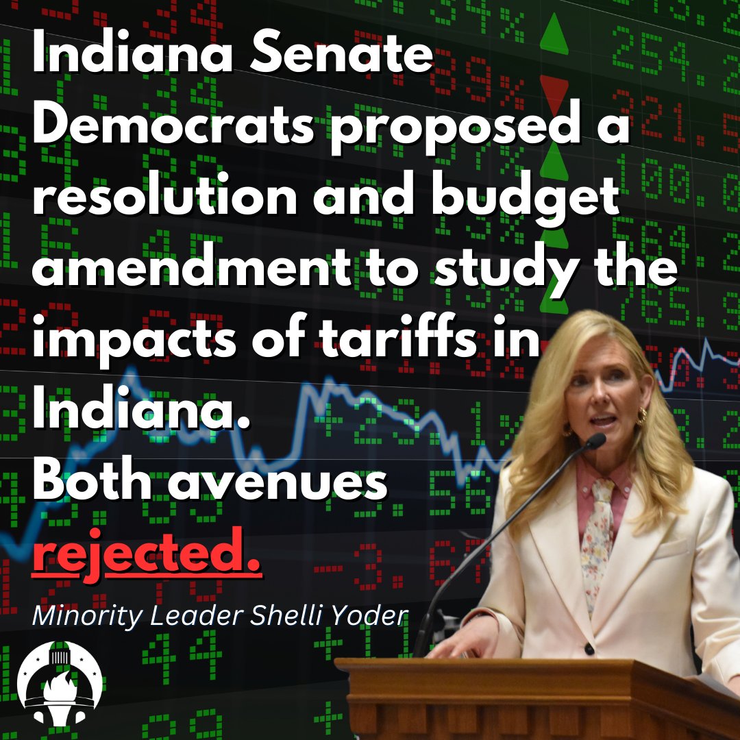 INSenDems's tweet image. Senate Democrats warned about reckless tariffs. Republicans refused to listen.
Now Hoosier families face $4.6K in new costs and thousands of lost jobs.
We deserve leaders who act before the damage is done — not after.
🧠 Remember. 🗳️ Hold them accountable. bit.ly/45cMCka
