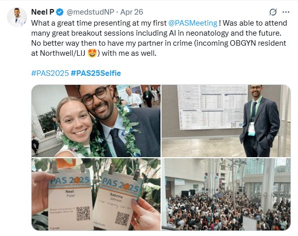 Congrats to our #PAS2025 Selfie winner! Thank you to everyone that participated in our challenge.
<a href="/medstudNP/">Neel P</a> we will directly message you.