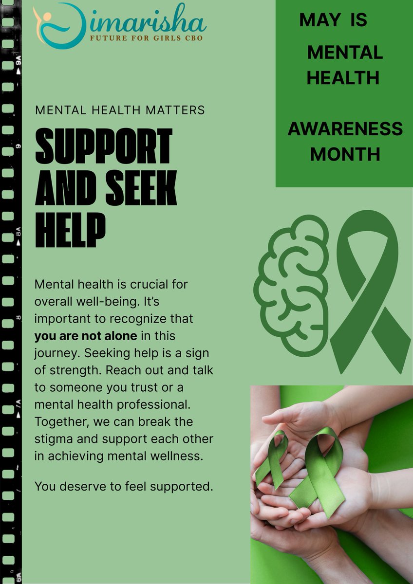 At Imarisha Future for Girls, mental health is at the heart of our mission. We believe that empowered girls  and young people begin with healed minds. This Mental Health Awareness Month, we stand for safe spaces, open conversations, and accessible support for every young person.