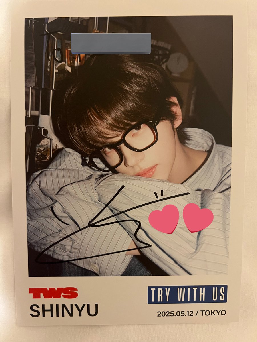 tws シニュ　SHINYU サイン　TRY WITH US TWS SHINYU 3rd Mini Album 
