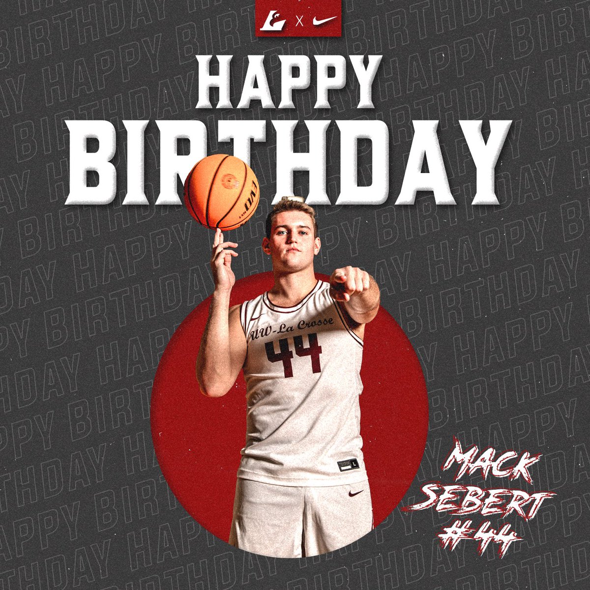 Wishing a Happy Birthday to senior, Mack Sebert!! Hope you enjoy your special day and thanks for everything you have done for this program!!  🥳🎉 #ALLIN 🦅🏀