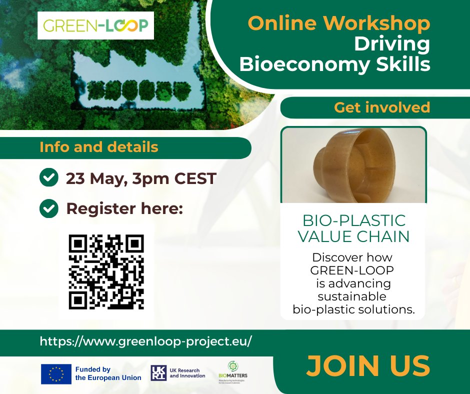 Horizon EU Green-Loop (@heugreenloop) on Twitter photo <a href="/HEUGreenLoop/">Horizon EU Green-Loop</a> Online Workshop, Friday, 23rd May.
🔗Register: freeonlinesurveys.com/s/K8h1sbiq
Discover the first project results. Let’s drive sustainable solutions together!
With <a href="/kemijski/">Kemijski inštitut</a> <a href="/ZAG_Slovenia/">ZAG</a> <a href="/iris_rd/">IRIS Technology Solutions</a> <a href="/RWTH/">RWTH Aachen</a> <a href="/AxiaInnovation/">AXIA Innovation GmbH</a> <a href="/aimenct/">AIMEN Centro Tecnológico</a> <a href="/NCCUKinfo/">NCC - Innovating for Industry</a> <a href="/BristolUni/">University of Bristol</a> #MadeInEurope <a href="/HEUGreenLoop/">Horizon EU Green-Loop</a> Online Workshop, Friday, 23rd May.
🔗Register: freeonlinesurveys.com/s/K8h1sbiq
Discover the first project results. Let’s drive sustainable solutions together!
With <a href="/kemijski/">Kemijski inštitut</a> <a href="/ZAG_Slovenia/">ZAG</a> <a href="/iris_rd/">IRIS Technology Solutions</a> <a href="/RWTH/">RWTH Aachen</a> <a href="/AxiaInnovation/">AXIA Innovation GmbH</a> <a href="/aimenct/">AIMEN Centro Tecnológico</a> <a href="/NCCUKinfo/">NCC - Innovating for Industry</a> <a href="/BristolUni/">University of Bristol</a> #MadeInEurope