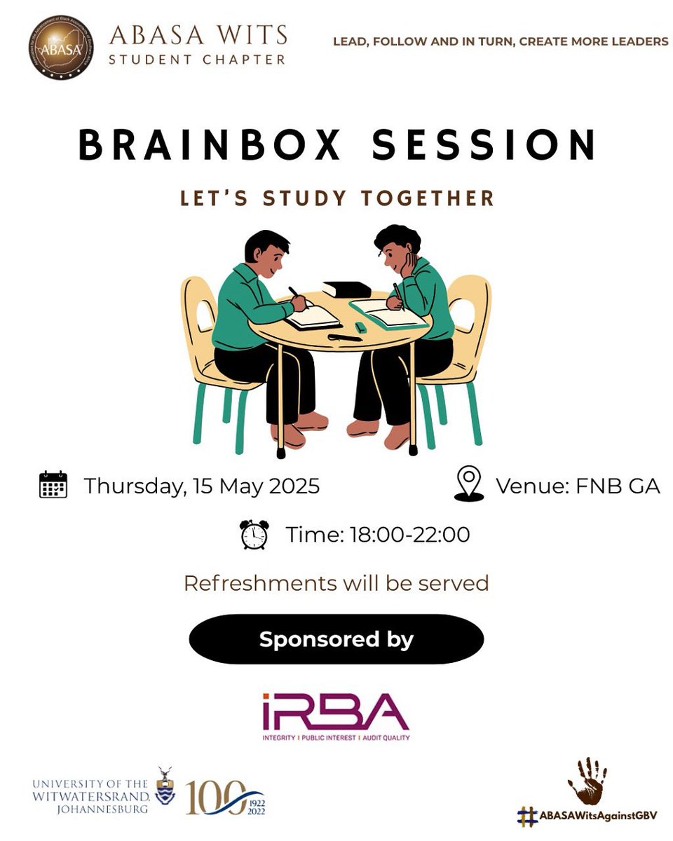 📚 Need a quiet spot to study? Join ABASA's Brainbox Study Session!💡Enjoy a calm, focused environment with no distractions, independent study at your own pace, and refreshments to keep you energized. 🎓 Discover the benefits of serene, productive studying!