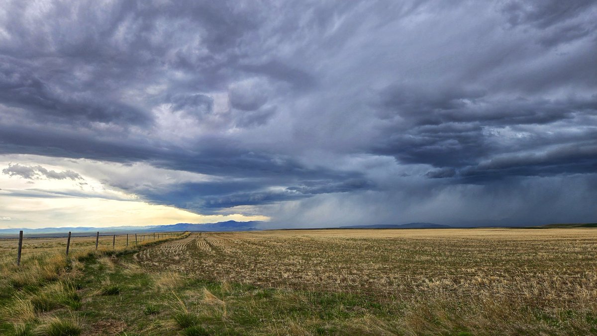 Last evening a storm cell moved over great falls, Montana.